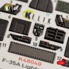 KELIK K48049 F-35A LIGHTNING II INTERIOR 3D DECALS FOR MENG KIT 1/48
